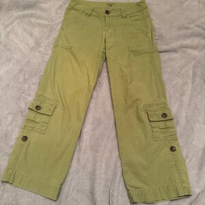 WORN Brand‎ Lime Green Cargo Style Straight Leg Pants Size 4